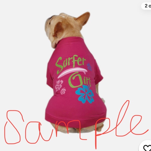 Surfer Girl dog t-shirt XL magenta - Picture 1 of 6